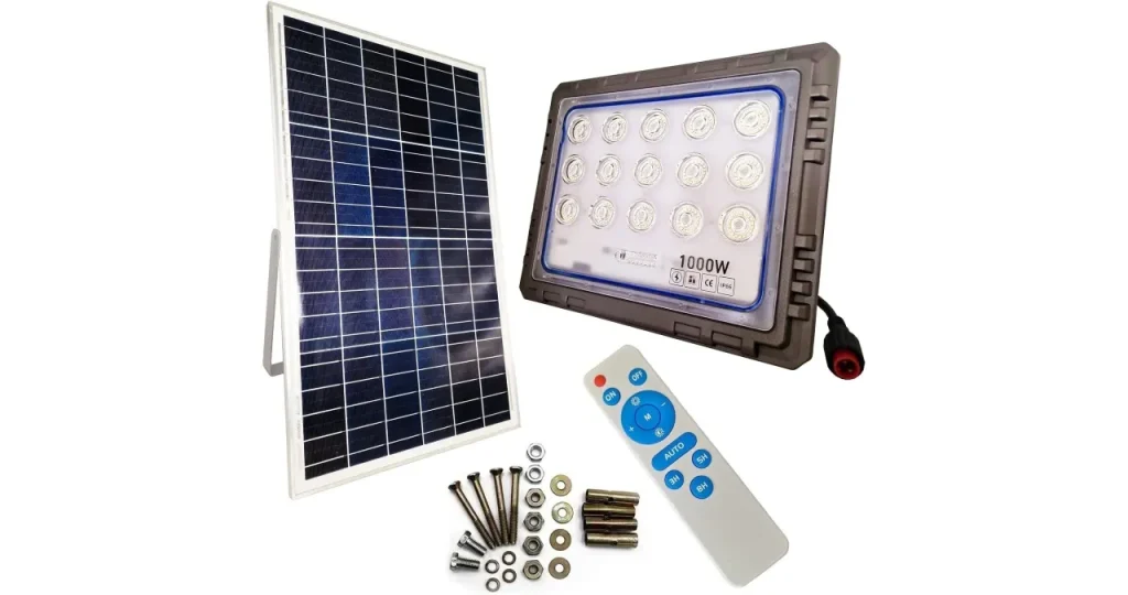 Faro a LED con pannello solare 1000w