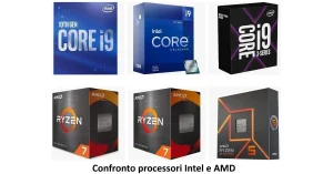 Confronto processori PC desktop e notebook Intel e AMD